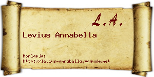 Levius Annabella névjegykártya